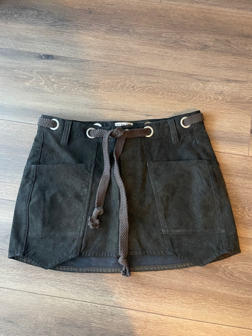 Free People Moxie Faux Suede Skirt- Size 8 - Picture 2 of 6